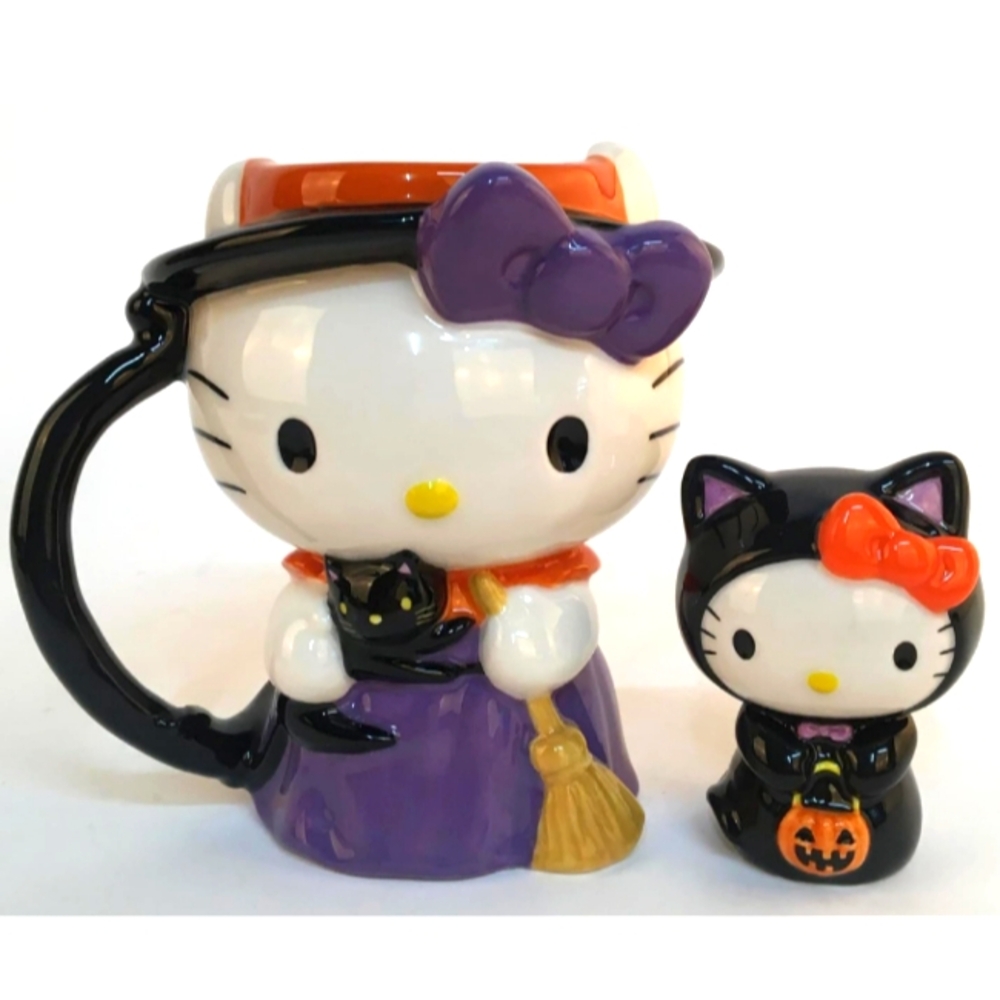 Blue Sky Clayworks Hello Kitty Halloween Figural Mug and Figurine Gift Set, 5.38